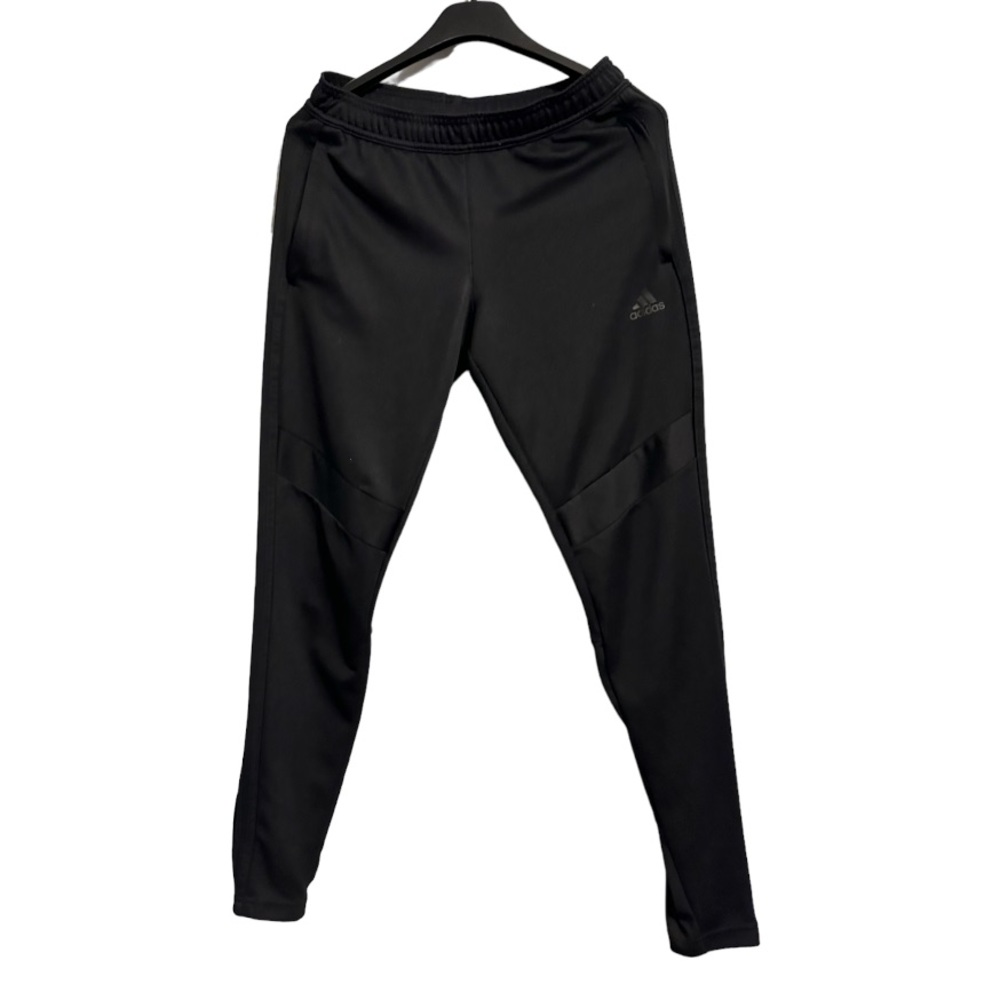 Adidas Pants Joggers Zippered Pockets Black Sporty Climacool sz S